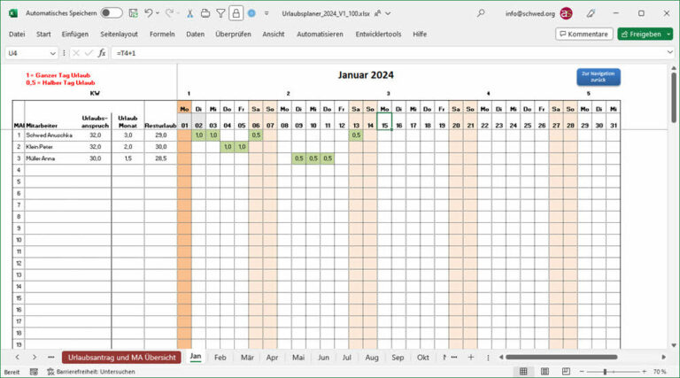 Excel-Urlaubsplaner 2024 - Vorlage - msofficebox.de