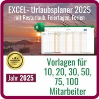 Excel-Vorlage Urlaubsplaner 2025