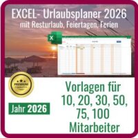 EXCEL Vorlage Urlaubsplaner 2026
